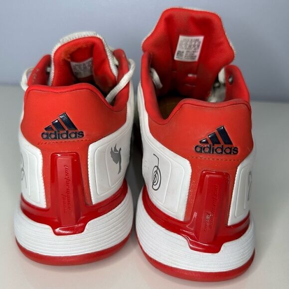Adidas Barricade Novak Pro Tennis Court Shoes (White/Navy/Red) size Mens 11.5 US - Picture 6 of 10
